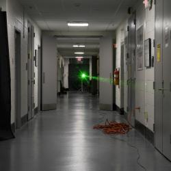 Laser in hallway