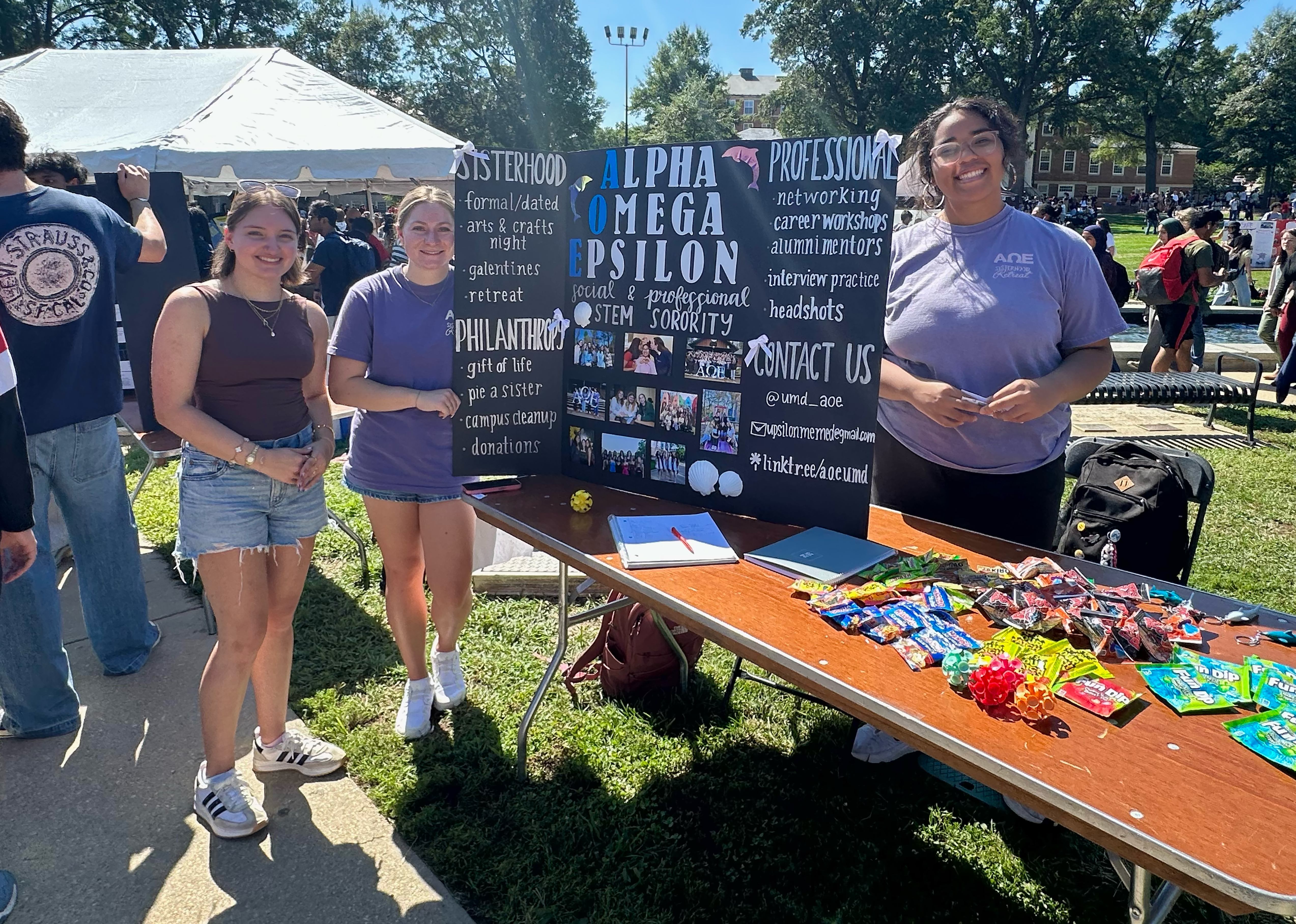 AOE tabling at First Look Fair