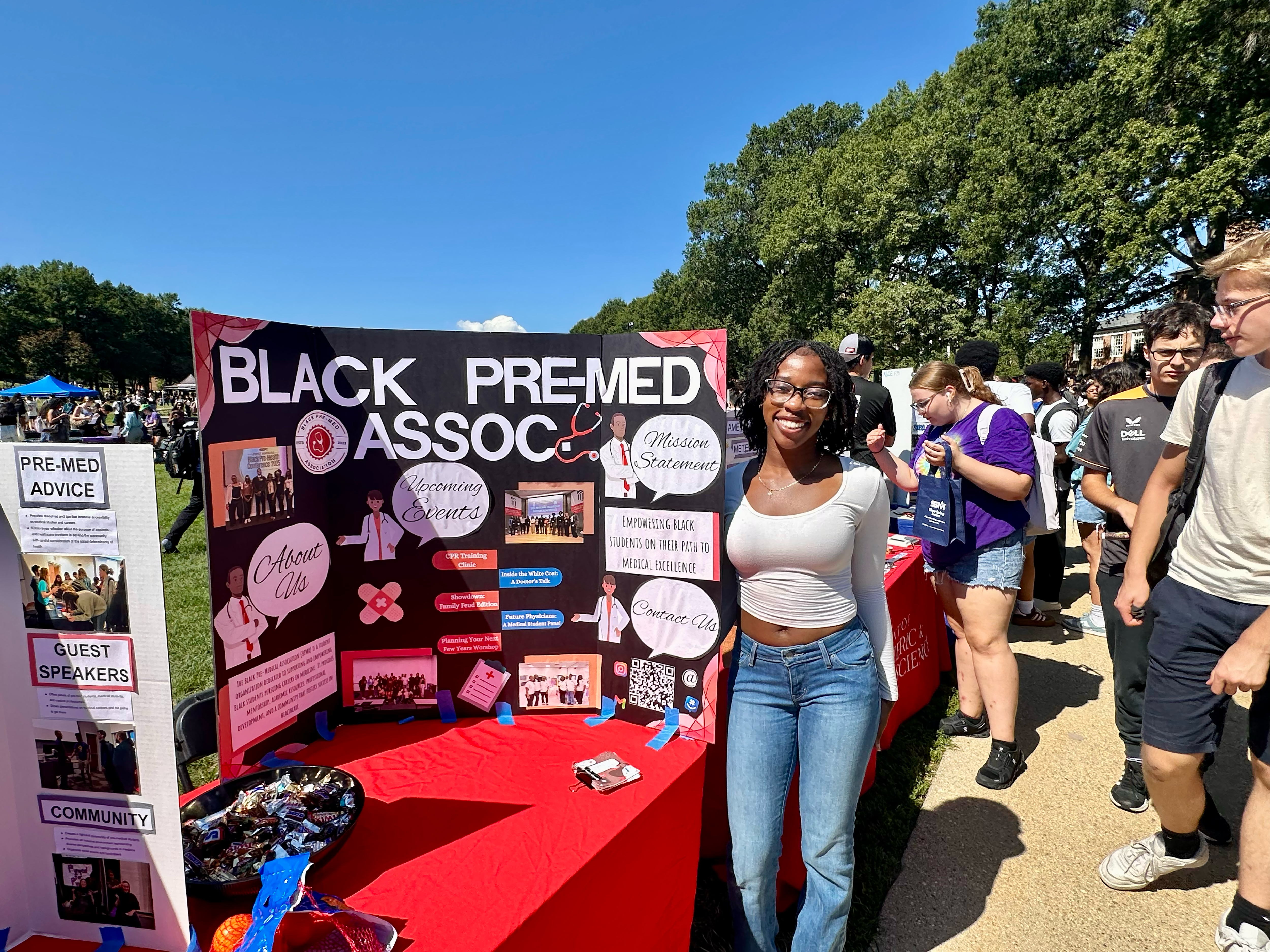 Black Pre-Med Association tabling at First Look Fair