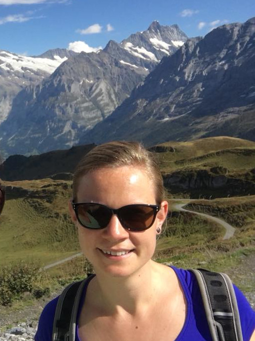 "Anne Jorstad hiking in Switzerland"