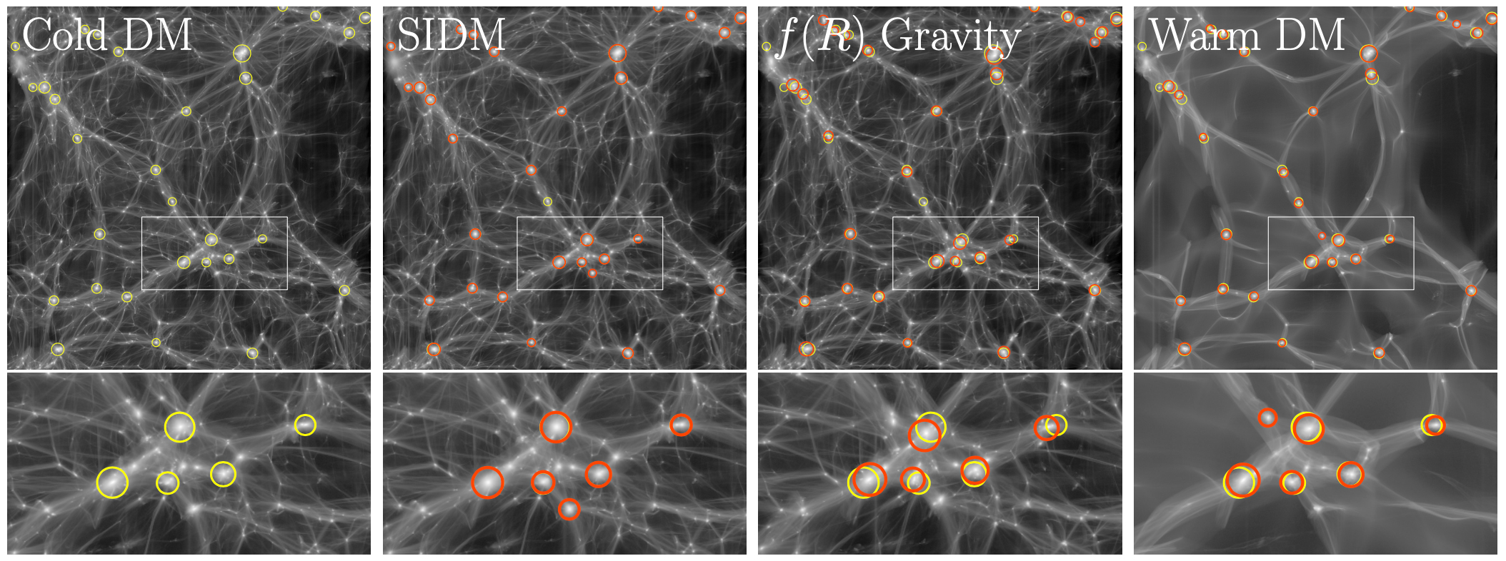 "A model showing the web-like structure of dark matter"