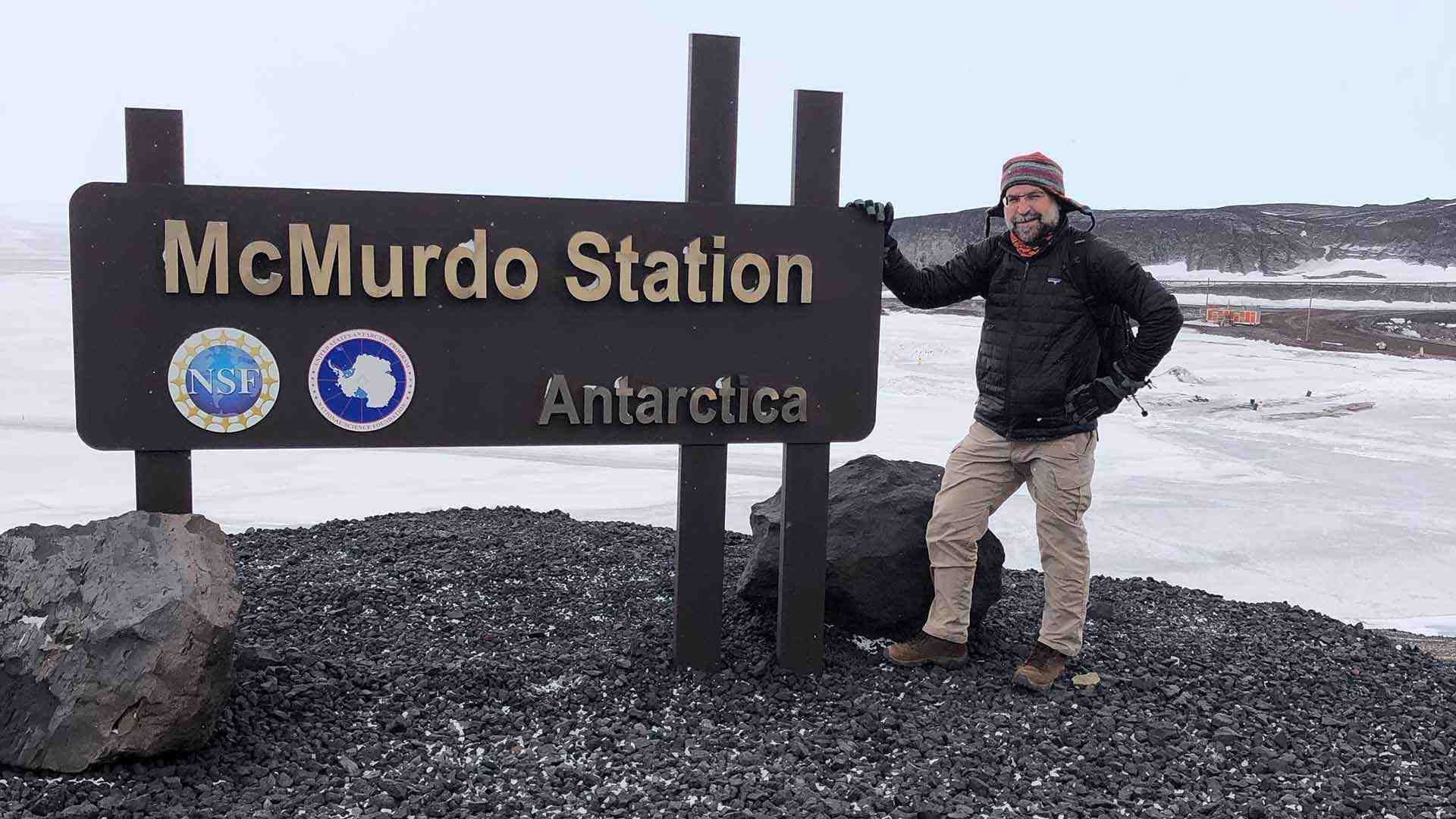 Nick Schmerr at McMurdo Station, the largest U.S. research facility in Antarctica.