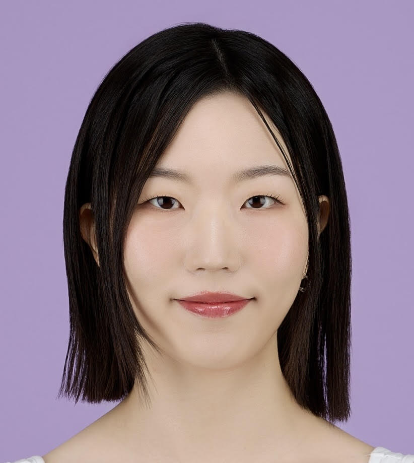 Headshot image from the shoulders up of Soyoung Park against a purple background. 