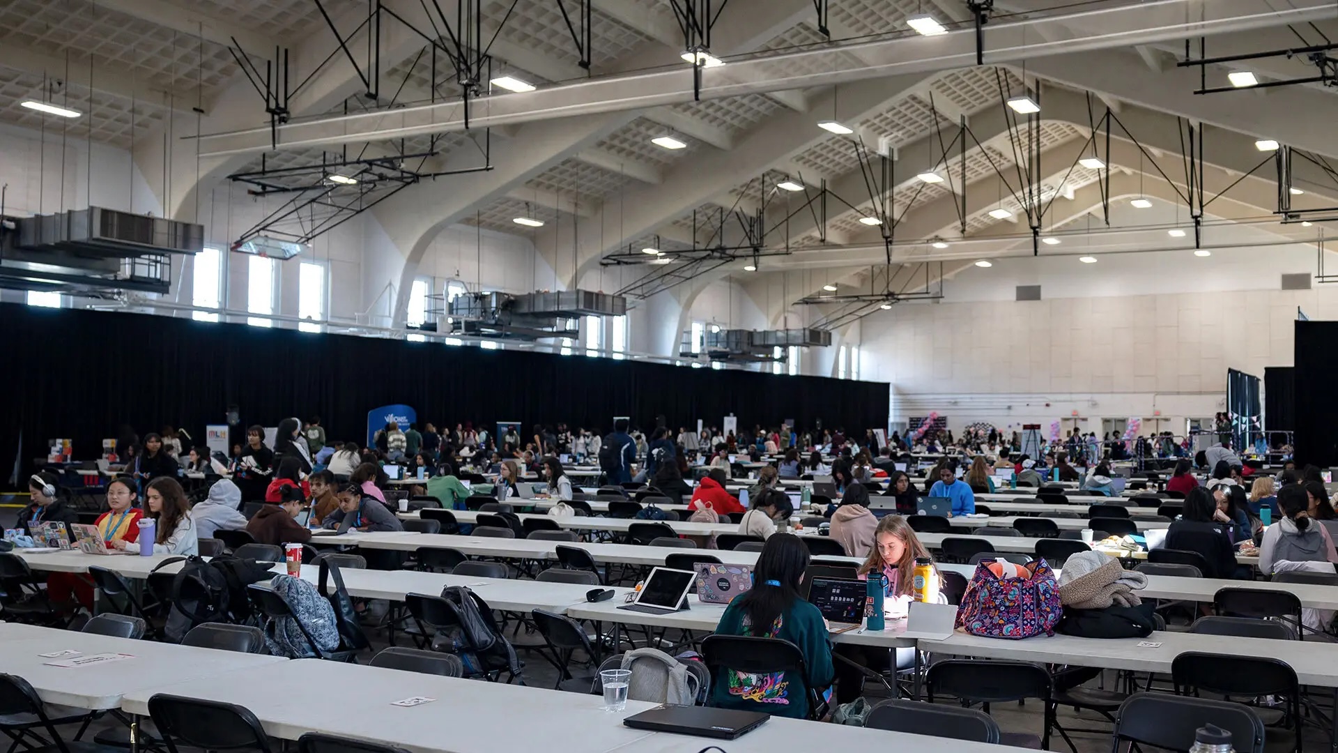 Technica 2024, a technology hacking event for women and nonbinary folks, marked its 10th anniversary at the Reckord Armory with more than 1,700 registered competitors. 