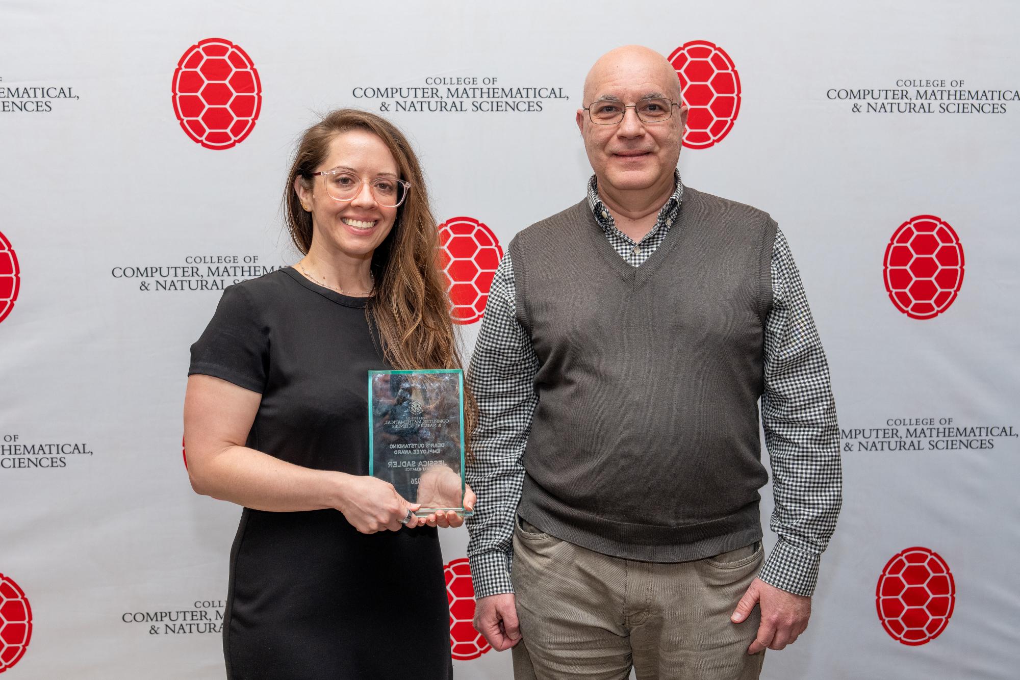 Jessica Sadler (left) with AMSC Director Radu Balan