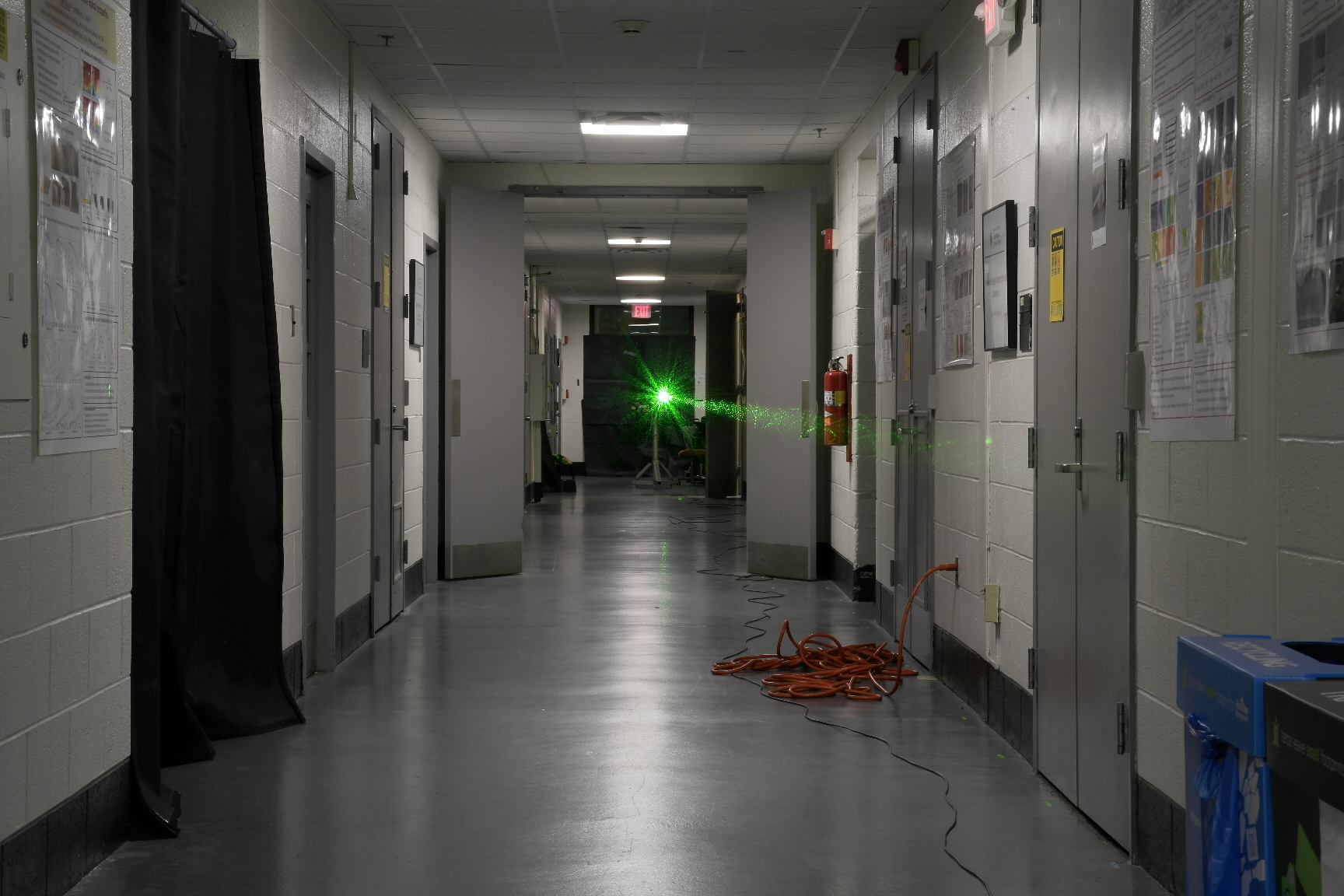 laser in hallway