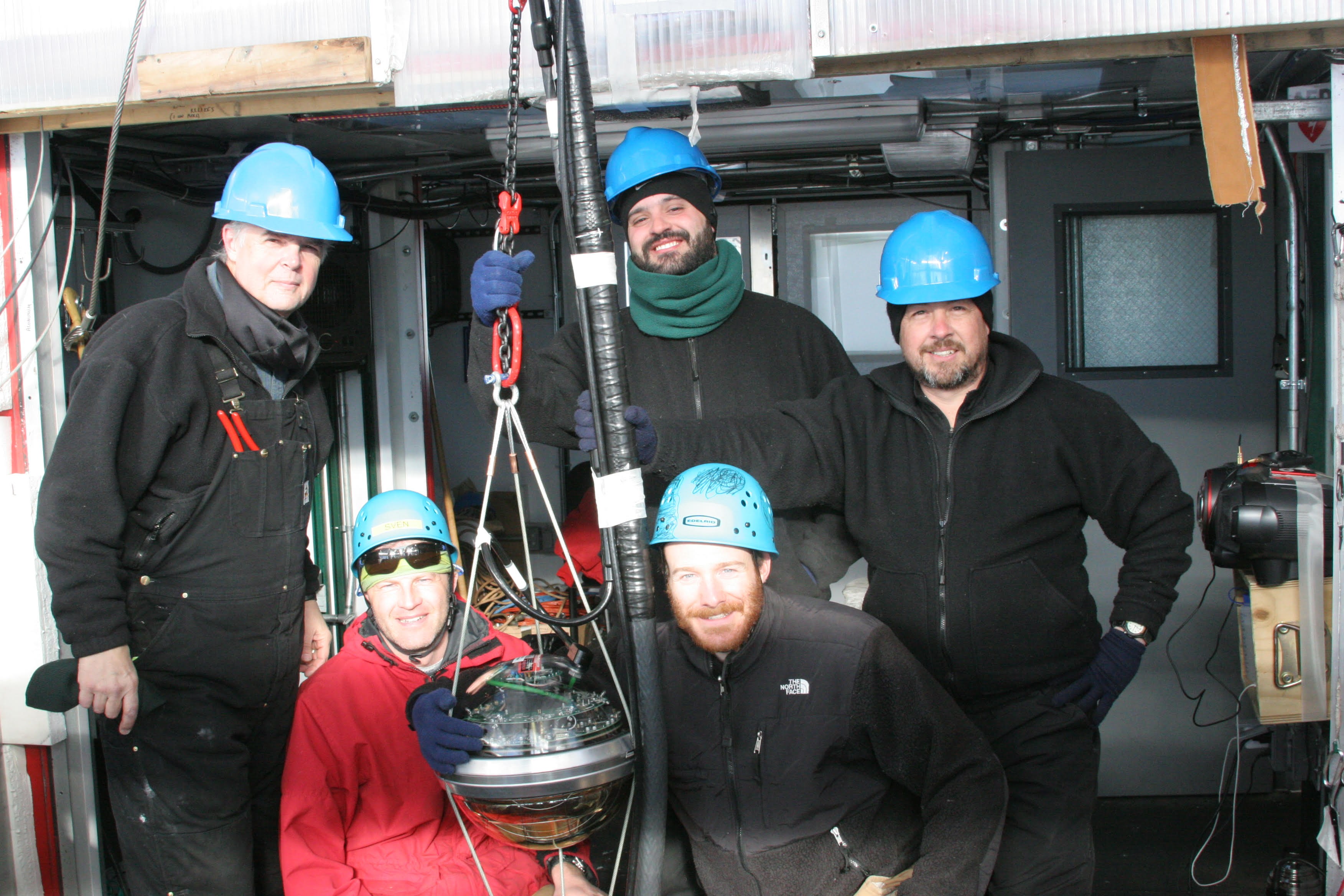 Gregory Sullivan and colleagues in Antarctica