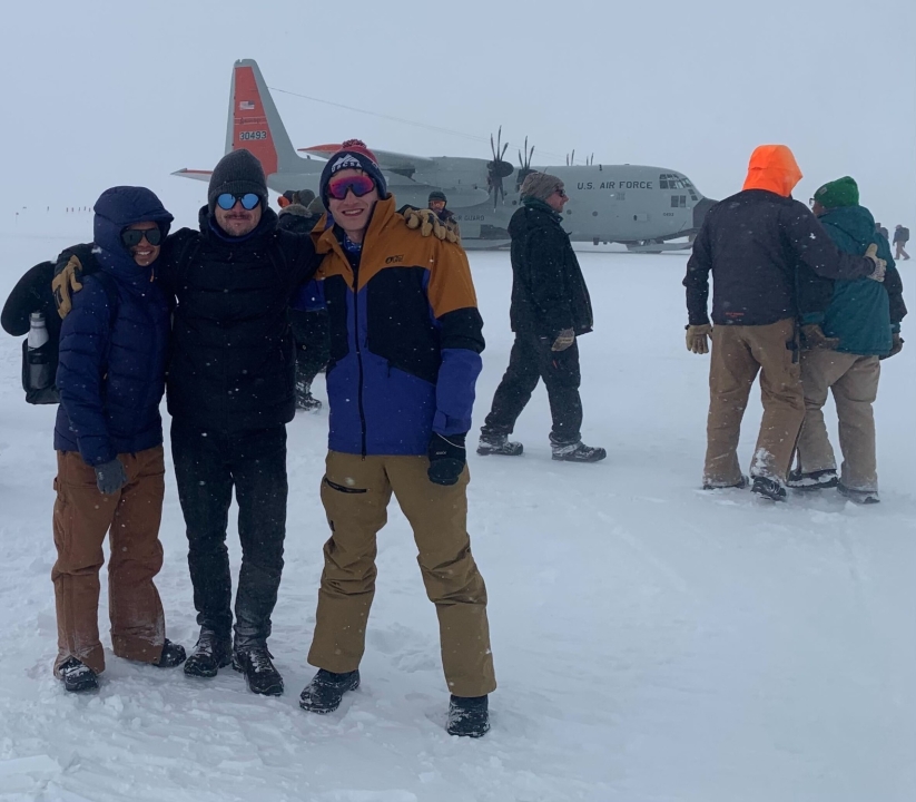 The science team about to leave Summit Station.