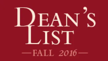 Dean's List: Fall 2016