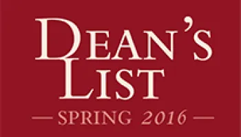 Dean's List: Spring 2016