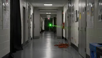 Nearly 50-Meter Laser Experiment Sets Record in UMD Hallway