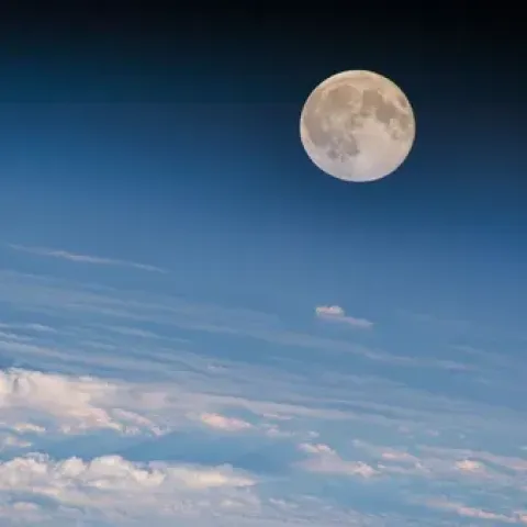 Earth and the moon