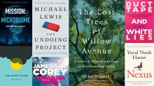 Collage of seven book titles