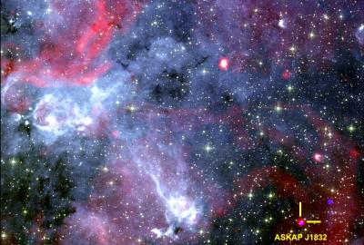 An image of the sky showing the region around ASKAP J1832-0911