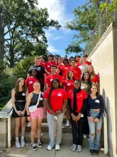 BioFIRE group photo on steps