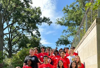 BioFIRE group photo on steps