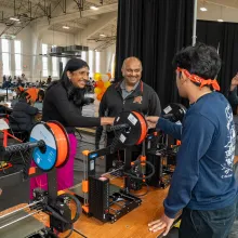Lt. Governor Aruna Miller and Dean Amitabh Varshney at Bitcamp 2024