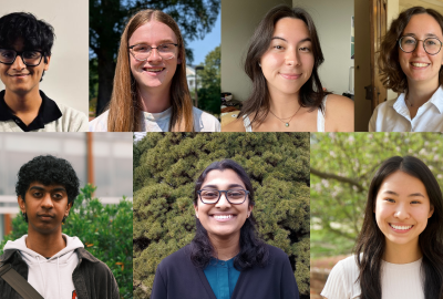 Collage of seven student photos