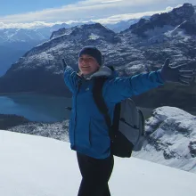 Anne Jorstad hiking in Switzerland