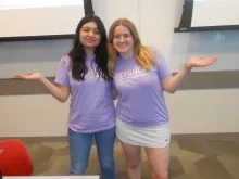 Technica organizers in purple T-shirts