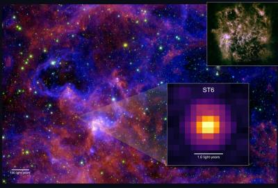 JWST MIRI closeup of protostar ST6