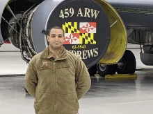 Jason Barbier in front of 459 ARW Andrews
