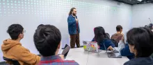 Matt Nolan in class. Photo by Mark Sherwood.