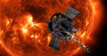 Parker Solar Probe in front of the sun