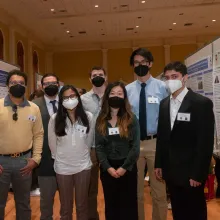 Project DeBIAS team presenting at the Undergraduate Research Day in April 2022