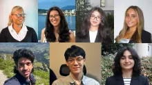 Collage of seven student headshots
