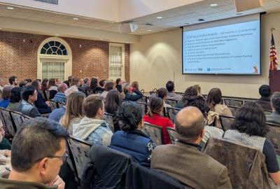Lars Peter Riishojgaard gives the Introduction to the Climate Resilience Network