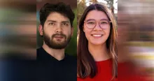 Saul Flores and Holly Hemesath portraits.