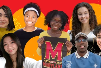 First-year Terps in this year’s incoming class include a national spelling bee winner, a state-champion track and field athlete and nonprofit founder, a cancer survivor, and more. (Photos courtesy of students)