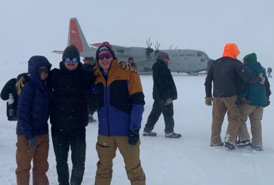 The science team about to leave Summit Station.