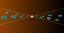 An illustration showing Parker Solar Probe's trajectory crossing the heliospheric current sheet