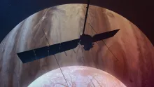 NASA Artist concept of flyover by Europa