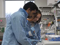 students in the lab