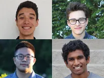 Jesse Matthews on the top left, Scott Moroch on the top right, Seungtaek Daniel Oh on the bottom left, and Pavan Ravindra on the bottom right