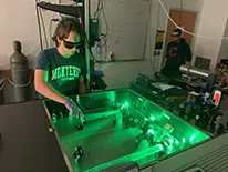 Matthew Laskowski with optical centrifuge