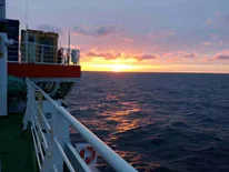 view from a boat of the ocean
