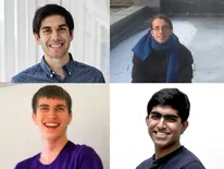 Joshua Fernandes, Aaron George, Erik Metz, and Pratik Rathore headshots