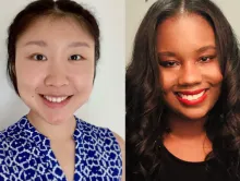 Sherry Fan on the left and Courtney Grimes on the right