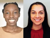 Manuella Djomaleu on the left and Simona Patange on the right