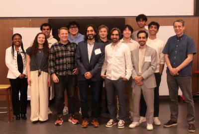Mentors and student founders from the UMD Mokhtarzada Hatchery program gather for a group photo