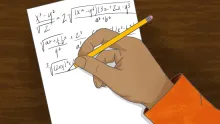 UMD's Department of Mathematics is helping men incarcerated at the D.C. Jail build their math skills to for future jobs or continued education.  Illustration by Valerie Morgan.