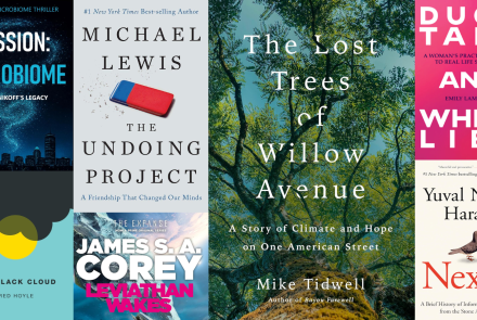 Collage of seven book titles