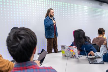 Matt Nolan in class. Photo by Mark Sherwood.