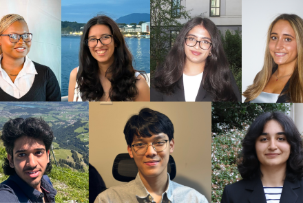 Collage of seven student headshots