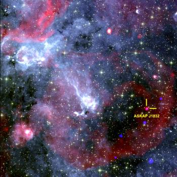 An image of the sky showing the region around ASKAP J1832-0911