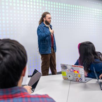 Matt Nolan in class. Photo by Mark Sherwood.